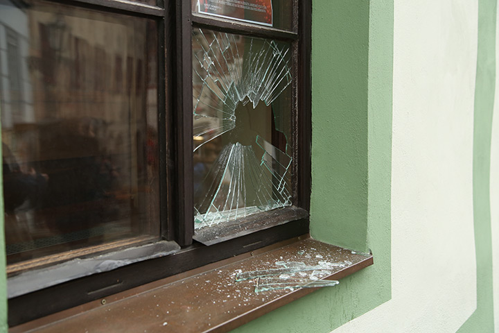 A2B Glass are able to board up broken windows while they are being repaired in Whitworth.